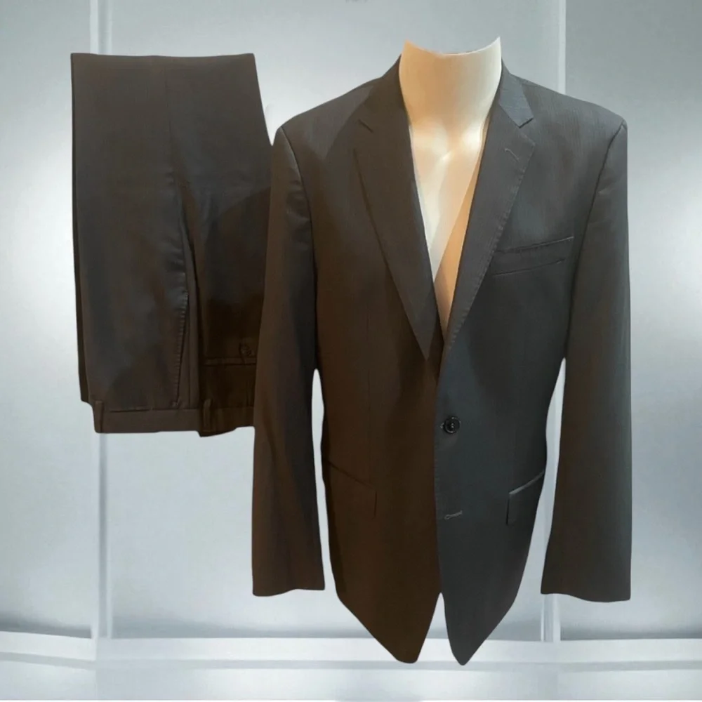 VERSACE COLLECTION GIANNI VERSACE Mens Grey Suit Size EU 50 US 40